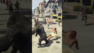 Angry Gorilla on Beach Gameplay - 1 || GTA V mod || #shorts