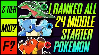 I Ranked All 24 Middle Starter Pokemon Evolutions | Mr1upz
