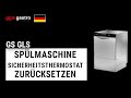 GS GLS Spülmaschine Sicherheitsthermostat zurücksetzen