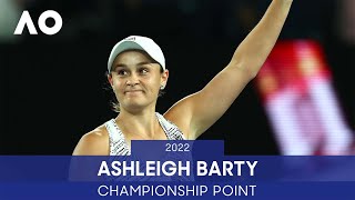 Winning Moment: Ashleigh Barty Championship Point (F) | Australian Open 2022