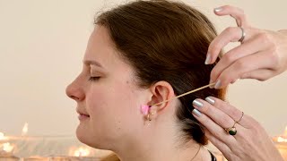 ASMR | Gentle Ear Attention, Tracing, Feather Tool, Hairline Scratching (Whisper