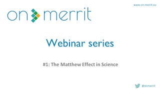 Matthew Effects in Science