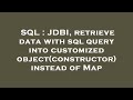 SQL : JDBI, retrieve data with sql query into customized object(constructor) instead of Map