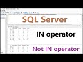 sql tutorial for beginners: specify multiple values in a WHERE clause in SQL using IN operator