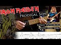 Iron Maiden - Prodigal Son Dave Murray's solo lesson (with tablatures and backing tracks)