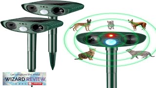 Ultrasonic Animal Repellent Outdoor Solar Powered Pest Repeller Motion Activated Cat Dog Review