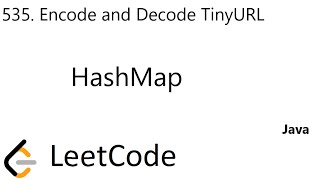 LeetCode 535 | Encode and Decode TinyURL | HashMap | Java
