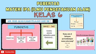 PUBERTAS (Pengertian, Ciri dan Sikap) | MATERI IPA KELAS 6 TEMA 6