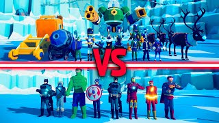 HOLIDAY TEAM vs DC MARVEL HEROES | TABS - Totally Accurate Battle Simulator