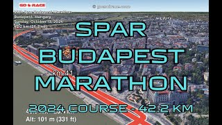 39th Spar Budapest Marathon (2024): fly over the marathon course! Video of the race path.