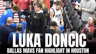 Luka Doncic Gives Away Jacket to Disabled Rockets Fan & Signs Autographs for Mavs Fan in Houston