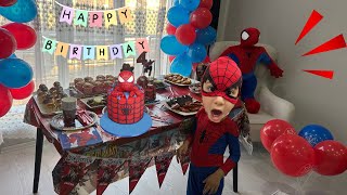 BUGÜN POYRAZIN DOĞUM GÜNÜ ! SPİDERMAN KONSEPTİLİ SÜRPRİZ YAPTIK !!