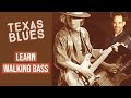 Texas Blues Walking Bass Lesson || Shuffle Blues (No.100)