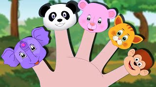 Finger Family Song | Cute Animals Train Finger Family + More Nursery Rhymes & Fun Songs For Kids