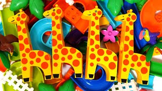 Satisfying Building Blocks Marble Run Very popular! A block coaster filled with giraffes!