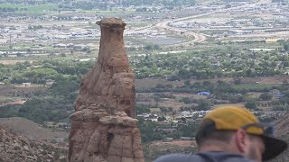 Climbing Independence Monument