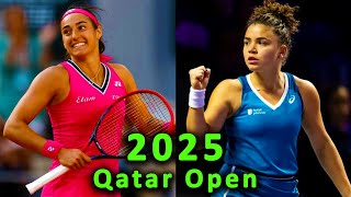 Caroline Garcia vs Jasmine Paolini - 2025 Qatar Open Round 2 highlights