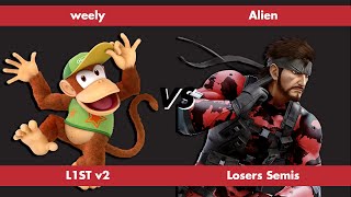 L1ST v2 - Losers Semis: weely vs. Alien