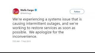 Wells Fargo experiencing issues with online banking, mobile app