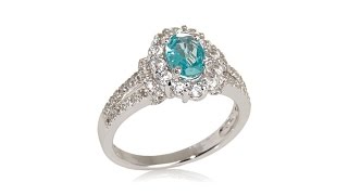 Rarities 1.71ct Apatite and White Zircon Ring