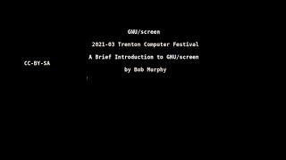 T-8 Introduction to GNU Screen