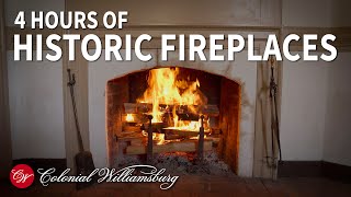 Colonial Williamsburg Fireplaces 🔥 4 Hours of Historic Ambience & Music