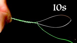 PEとリーダーの結び方史上この10秒ノットは最速、簡単、強力で絶対ほどけない 【1分習得】fishing knot