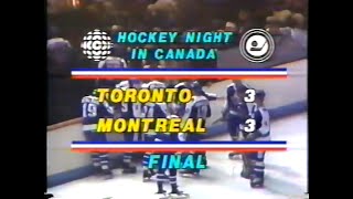 Toronto Maple Leafs vs Montreal Canadiens - Feb 27,1982-  Full Game