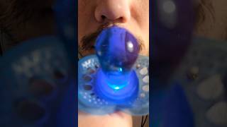 ASMR Light Up Pacifier Lollipop eating sounds mukbang #youtubeshorts  #shorts