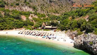 ΠΑΡΑΛΙΑ  ΜΕΓΑ ΝΤΡΑΦΙ, ΘΕΣΠΡΩΤΙΑ  (DRONE). DRAFI BEACH AERIAL VIEW, EPIRUS, GREECE.