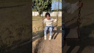 Noor-ul-ain enjoying on swing😇 #viralmusic  #shortsfeed #viralvideo #cutebaby