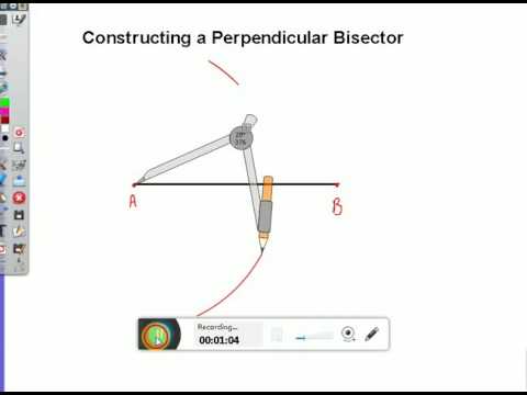 Constructing A Perpendicular Bisector Youtube