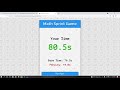 Math Sprint Game In JavaScript With Source Code | Source Code & Projects