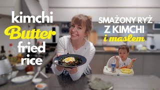 Prosty koreański przepis na SMAŻONY RYŻ Z KIMCHI - kimchi butter fried rice - pomysł na obiad