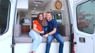 family of 3 lives in tiny home on wheels | FAMILY VAN TOUR