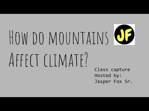 How do mountains affect temperature?