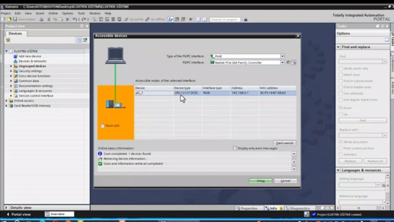 PLC'DEN PROGRAM ÇEKME / SİEMENS TIA PORTAL PLC TUTORİAL - UPLOAD ...
