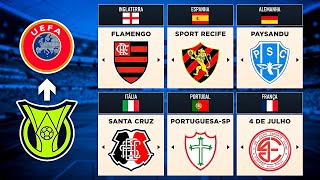 Coloquei TODAS as DIVISÕES do BRASILEIRÃO na EUROPA ✈️ │ FIFA Experimentos