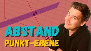 Berechne den Abstand zwischen Punkt und Ebene | LOTFUßPUNKTVERFAHREN | HOW TO MATHE ABI 24: ABSTÄNDE