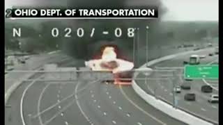 531 Ohio DOT Releases Footage of Explosion from Wreck On Highway Near Dayton