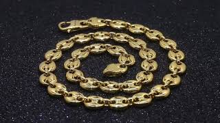 10mm 14K Gold G-Link Curb Chain