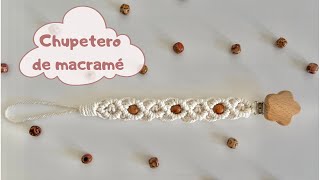 Chupetero en MACRAMÉ: sencillo tutorial. 🧸 Baby Pacifier Holder. Easy tutorial