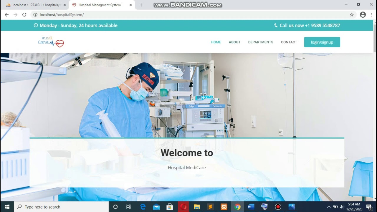 Hospital Management System Using Mysql Php Youtube