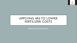 Applying 4Rs to Lower Fertilizer Costs