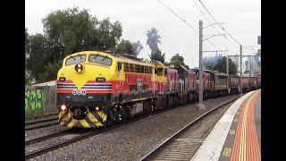 HERITAGE \u0026 MODERN Trains in Melbourne's West - The TAIT set, Steam, Passenger \u0026 Freight