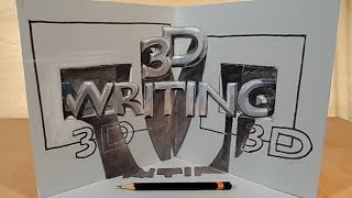 How to Draw 3D Writing Illusion - Trick Art on Paper - Vamos