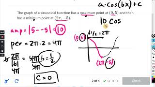 Construct sinusoidal functions : Khan Academy