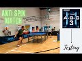 Dr. Neubauer ABS 3 Testing | Anti Spin Table Tennis Match