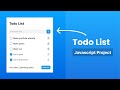 Create Todo List Website using HTML CSS & JavaScript | JavaScript Project