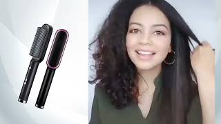 Escova Alisadora Anion Hair Pro 3 em 1 , Secador, Chapinha e Modelador de Cachos Bivolt